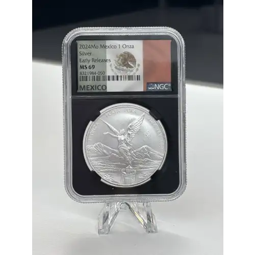 2024 - 1oz Silver Mexico Libertad - NCG MS69 ER (Black Core/Flag Label)