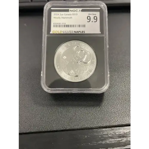 2024 2 oz Canada S$10 Woolly Mammoth MS9.9/69