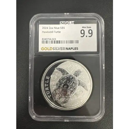 2024 2oz Niue S$5 Hawksbill Turtle MS9.9/69