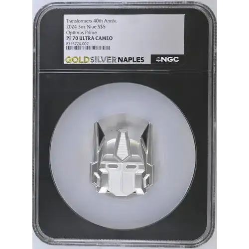 2024 3oz Niue Optimus Prime S$5 PF 70 ULTRA CAMEO
