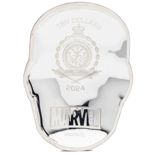 2024 5oz Niue Silver Coin - Marvel: Iron Man Helmet (S-23A) (2)