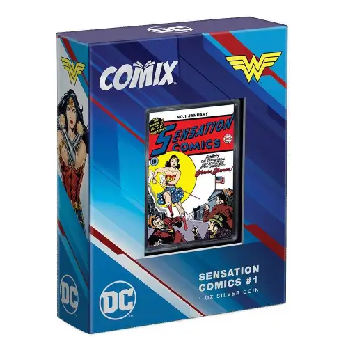 2024 DC Comix Wonder Woman Sensation Comics #1 1oz Silver Coin Collectible