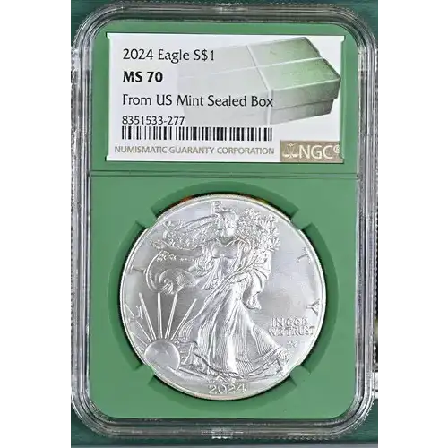 2024 Eagle S$1 MS 70 From US Mint Sealed Box