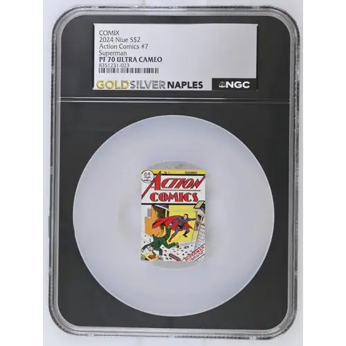 2024 Niue Action Comics #7 Superman S$2 PF 70 ULTRA CAMEO