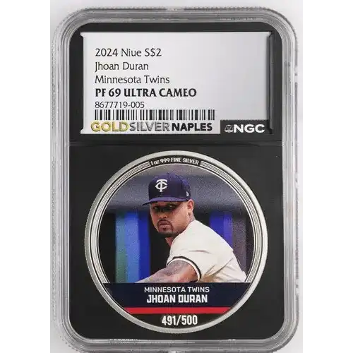2024 Niue Jhoan Duran Minnesota Twins S$2 PF 69 ULTRA CAMEO
