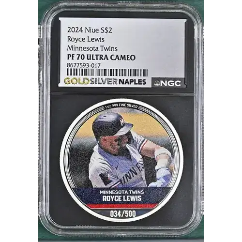 2024 Niue Royce Lewis Minnesota Twins S$2 PF 70 ULTRA CAMEO