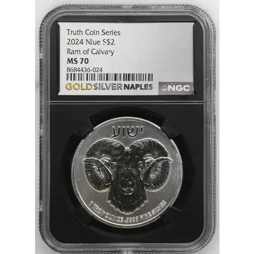 2024 Niue S$2 Ram of Calvary MS 70