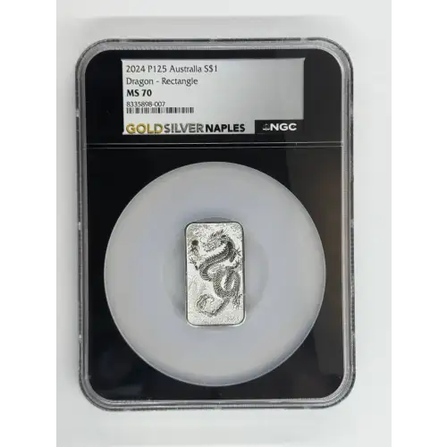 2024 P125 Australia S$1 Year of the Dragon MS70 Rectangle Bar (3)