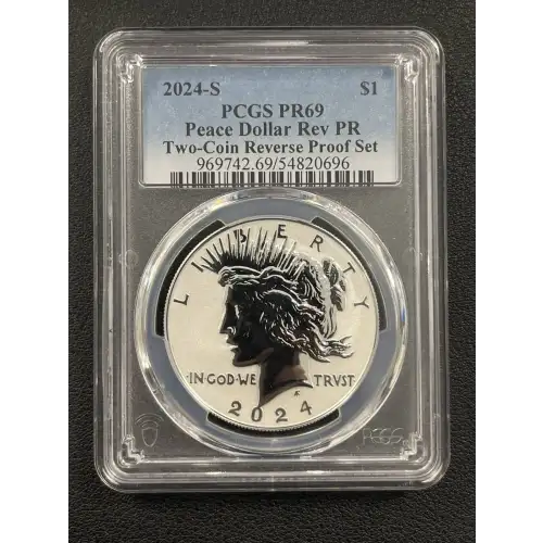 2024-S $1 Peace Dollar Rev PR Two-Coin Reverse Proof Set