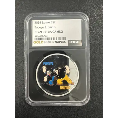 2024 Samoa S$2 Popeye & Brutus PF69 UC NGC