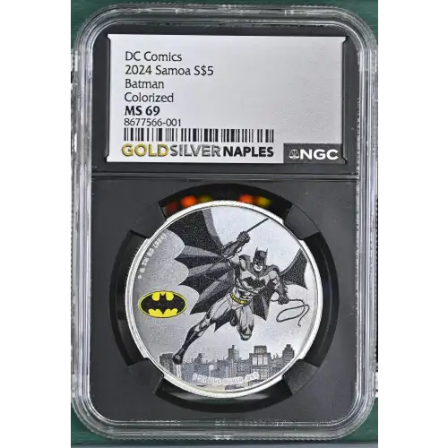 2024 SAMOA S$5 DC COMICS BATMAN COLORIZED MS69 NGC
