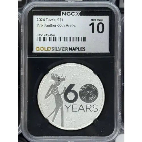 2024 Tuvalu Pink Panther 60th Anniversary Mint State 10