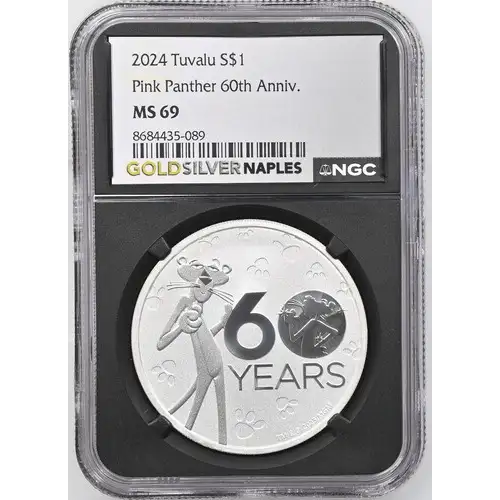 2024 Tuvalu Pink Panther 60th Anniversary MS 69