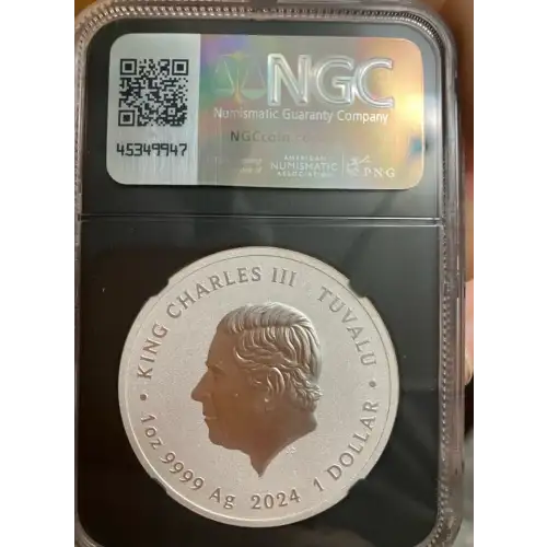 2024 Tuvalu S$1 Spongebob 25th Anniv. MS70 NGC (2)