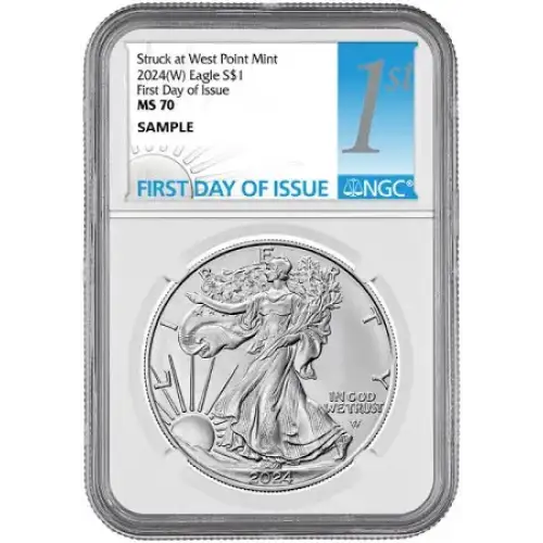 2024(W) Eagle S$1 - First Day of Issue - Struck At West Point Mint - MS 70 - NGC
