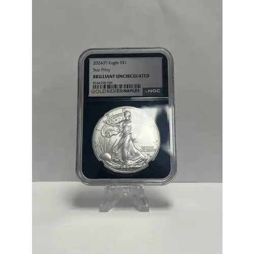 2024P $1 SILVER EAGLE DOLLAR NGC STAR PRIVY BRILLIANT UNCIRCULATED