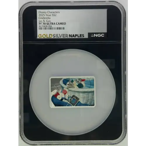 2025 1 oz NIUE Disney Cinderella Jaq & Gus PF70UC CSC2 (2)