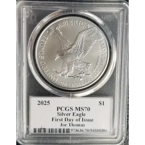 2025 $1 Silver Eagle First Day of Issue  Cleveland Angry Eagle