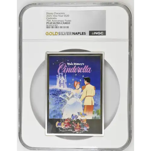 2025 10oz Cinderella 75th Anniversary Poster Disney Characters ULTRA CAMEO (2)