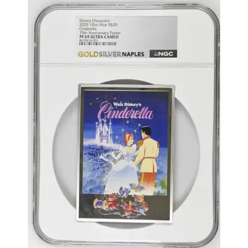 2025 10oz Cinderella 75th Anniversary Poster Disney Characters ULTRA CAMEO (2)