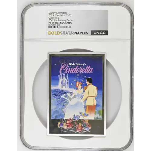 2025 10oz Cinderella 75th Anniversary Poster Disney Characters ULTRA CAMEO (2)