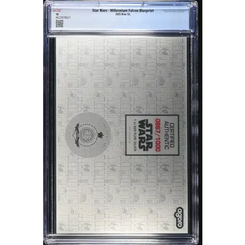 2025 1oz Niue $2 - Star Wars - Millennium Falcon Blueprint (S-22A) (2)
