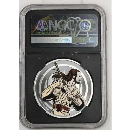 (2025) 1oz Niue Qui-Gon Jinn vs Darth Maul Silver PF 70 ULTRA CAMEO (2)