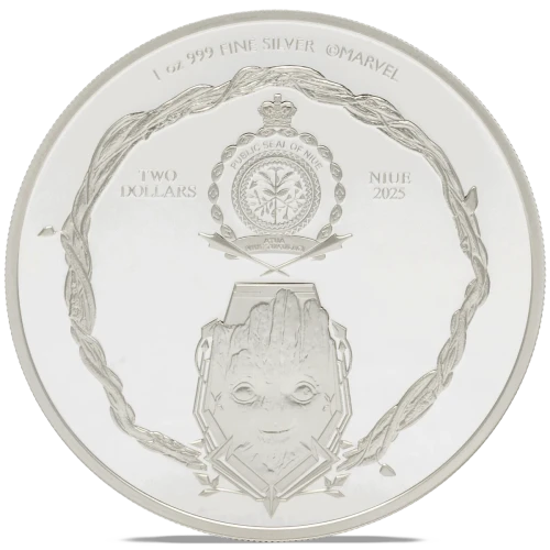 2025 1oz Niue Silver Coin - Marvel: Groot (S-23A) (2)