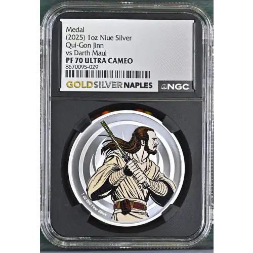 (2025) 1oz Qui-Gon Jinn vs Darth Maul Medal ULTRA CAMEO (2)