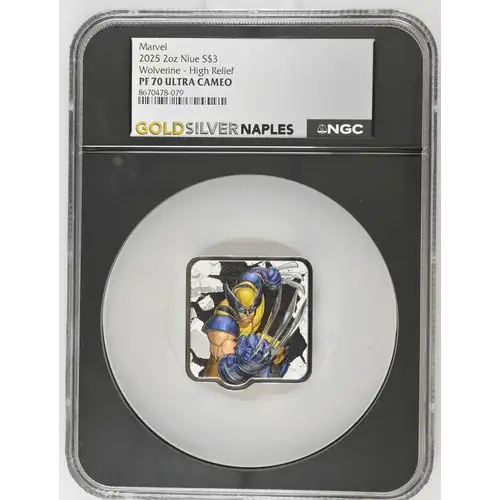2025 2oz Niue S$3 Wolverine Marvel PF 70 ULTRA CAMEO
