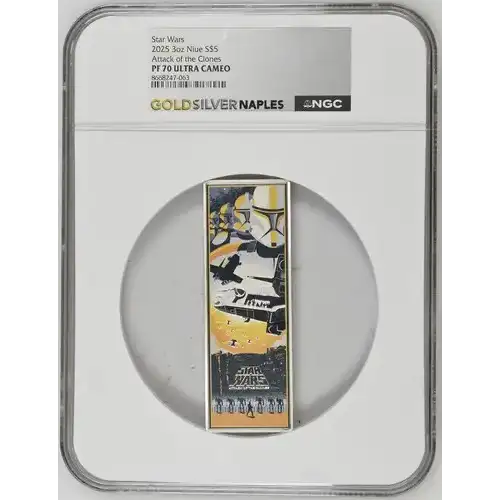 2025 3oz Niue Attack of the Clones S$5 PF 70 ULTRA CAMEO