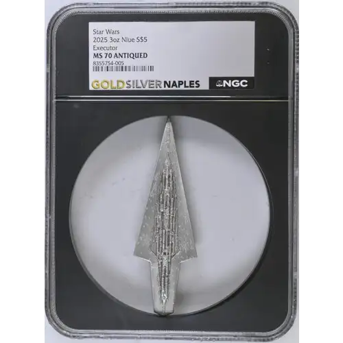 2025 3oz Niue Executor S$5 MS 70 ANTIQUED