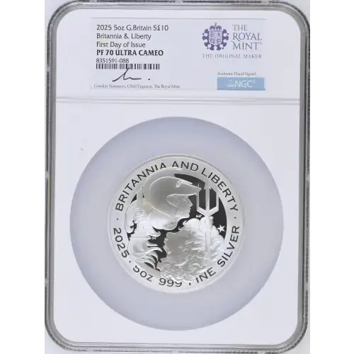 2025 5oz Britannia & Liberty First Day of Issue ULTRA CAMEO (2)