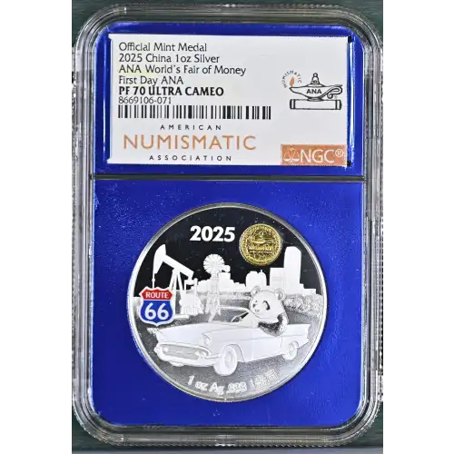 2025 ANA World's Fair of Money First Day ANA Official Mint Medal ULTRA CAMEO (2)