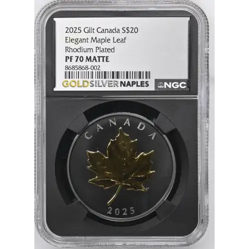 2025 Gilt Elegant Maple Leaf Rhodium Plated MATTE (2)