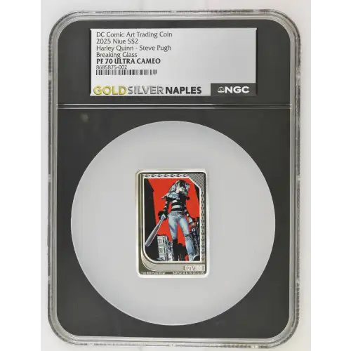2025 Harley Quinn - Steve Pugh Breaking Glass DC Comic Art Trading Coin ULTRA CAMEO (2)
