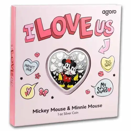 2025 I love Us - Mickey Mouse & Minnie Mouse 1 oz Silver Coin  (2)