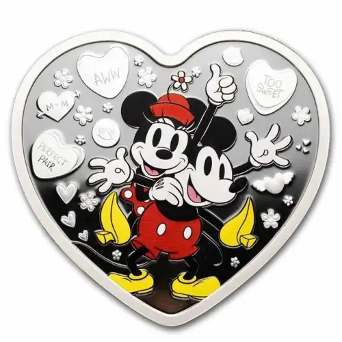 2025 I love Us - Mickey Mouse & Minnie Mouse 1 oz Silver Coin  (3)