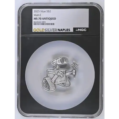 2025 Niue Wall-E S$2 MS 70 ANTIQUED