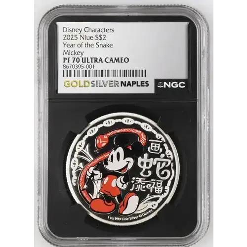 2025 Niue Year of the Snake Mickey S$2 PF 70 ULTRA CAMEO