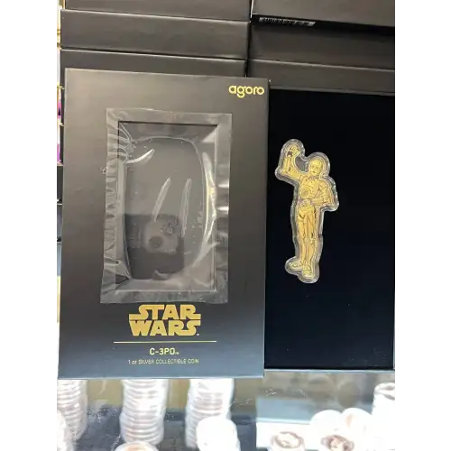 2025 Star Wars C-3PO 1 oz Silver Collectible Coin  (2)