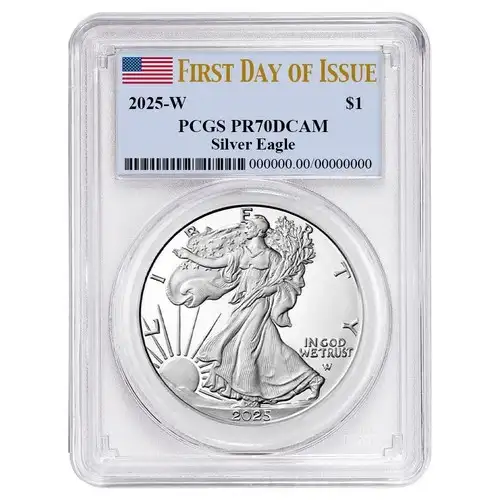 2025-W $1 Silver Eagle First Day of Issue, DCAM