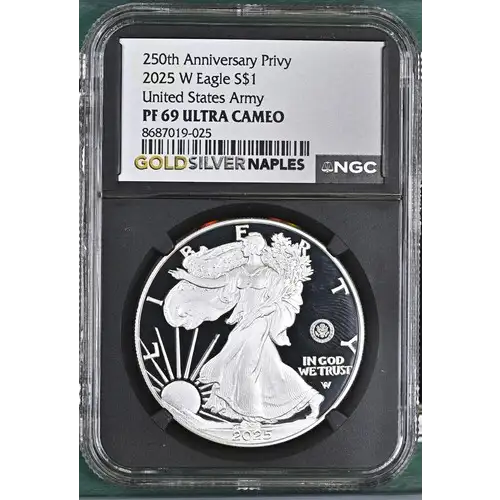 2025 W Silver Eagle - United states Army - PF 69 UC