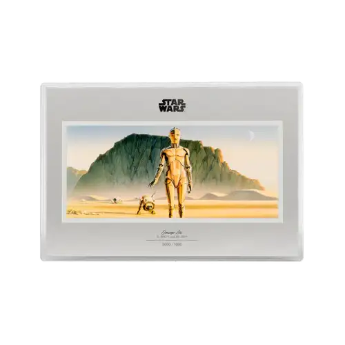 2026 Agoro Niue Star Wars Concept Art 3-CPO and R2-D2 1oz Silver Foil