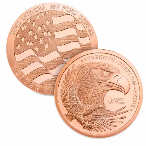 5 oz Copper Eagle Round