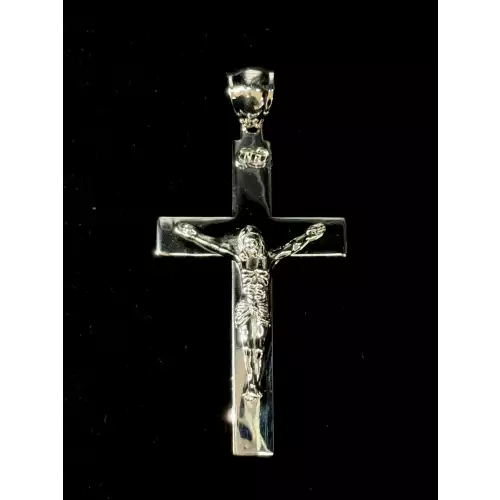 91mm Full Solid Heavy Crucifix Cross Pendant 24.1g 