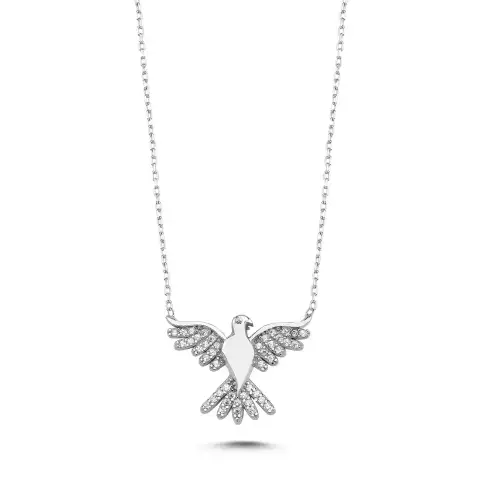  Bird Necklace - White