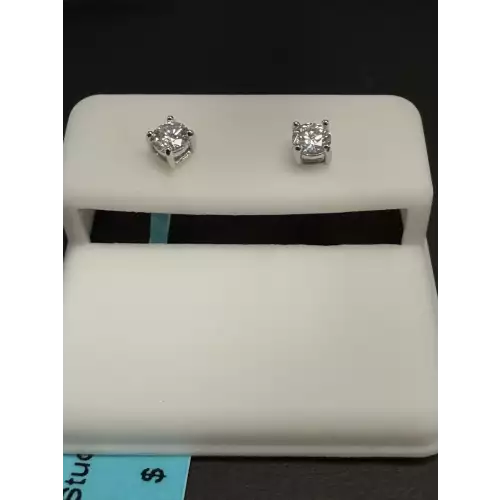 Dainty Round Cut Moissanite 925 Earrings 