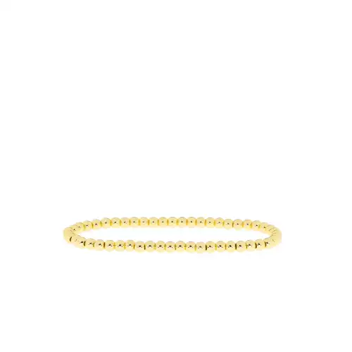 Gold 4mm Brass beaded ball bracelet - Marlyn Schiff 