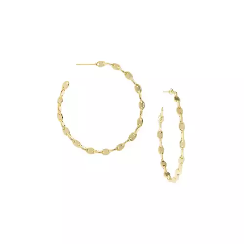 gold anchor link hoop - Marlyn Schiff 